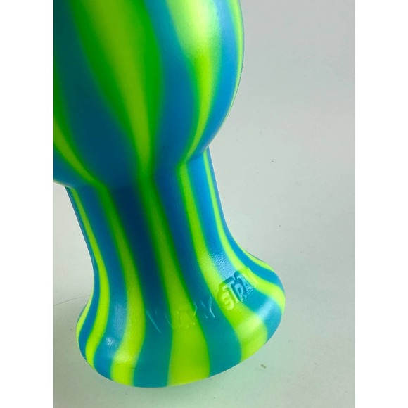 Vintage Krazy Straw Hurricane Cup Neon Blue And Green Stripes 20 Ounces - Picture 5 of 9
